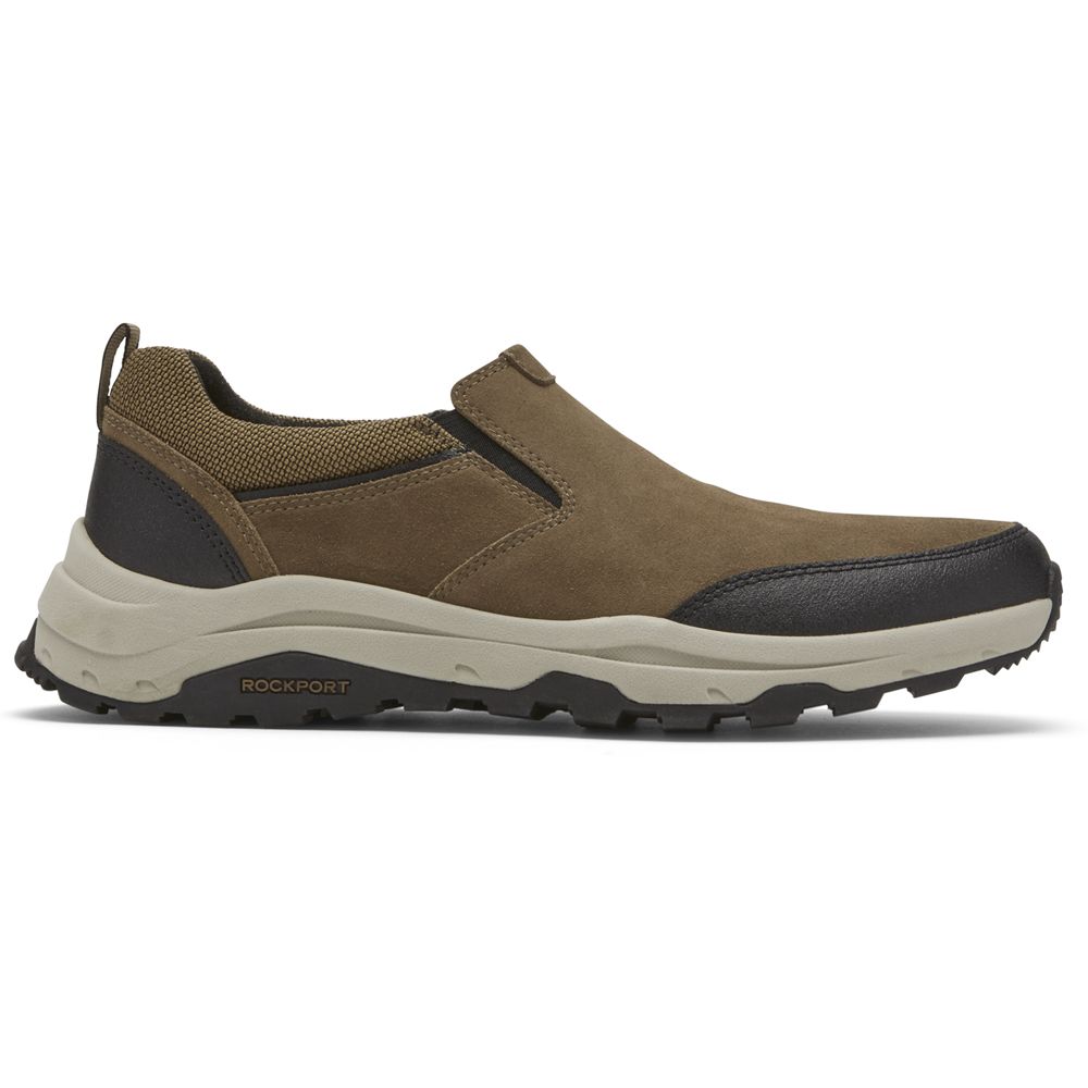 Sapatos De Caminhada Homem Rockport Xcs Birchfield Slip-On Trekker Marrom,Portugal EKHGC-0584